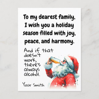 Grappige feestelijke kerst feestdagenkaart