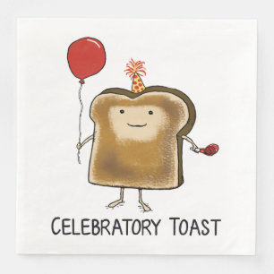 Grappige feestelijke toast servet