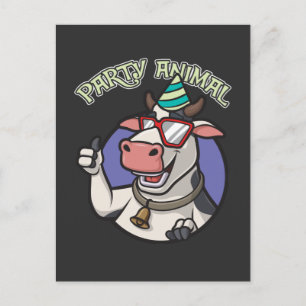 Grappige feestkoeien boerderijdierliefhebber briefkaart