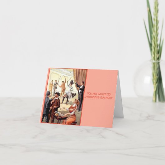 Grappige feestviering uitnodiging mensen plezier (Voorkant)