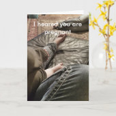 Grappige felicitaties voor de zwangerschap kaart (Gele Bloem)