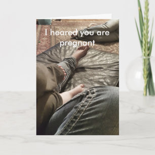 Grappige felicitaties voor de zwangerschap kaart