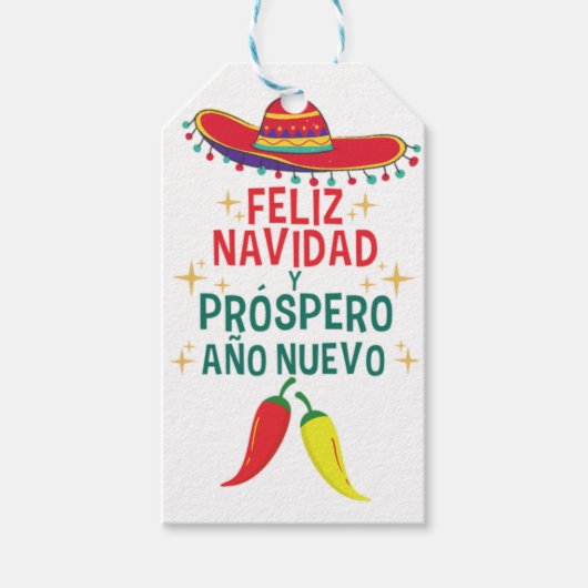 Grappige feliz navidad cadeaulabel (Voorkant)
