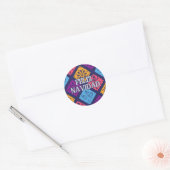 Grappige feliz navidad ronde sticker (Envelop)
