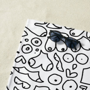 Grappige feministische baby strandlaken