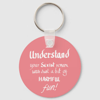 Grappige feministische quote met de hand geschreve sleutelhanger
