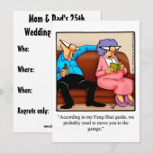 Grappige "Feng-Shui" verjaardagsfeest uitnodiginge Kaart (Voorkant / Achterkant)