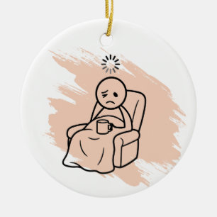 Grappige Fibromyalgie Op Maat Gemaakte Bufferende Keramisch Ornament