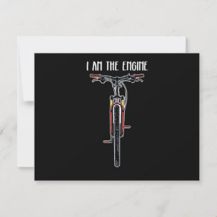 Grappige fiets ik ben de motor bedankkaart