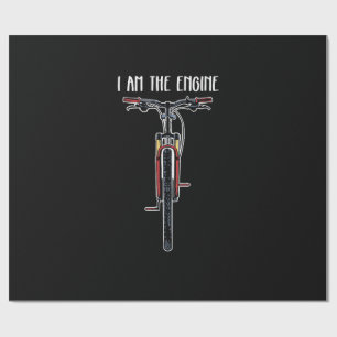 Grappige fiets ik ben de motor cadeaupapier