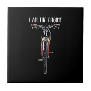 Grappige fiets ik ben de motor tegeltje