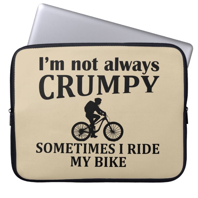 Grappige fietscitaten laptop sleeve (Voorkant)