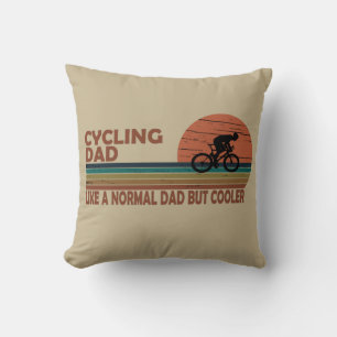 Grappige Fietsende Papa zeggende Kussen