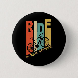 Grappige fietser Fiets Cadeau Milieubescherming Ronde Button 5,7 Cm