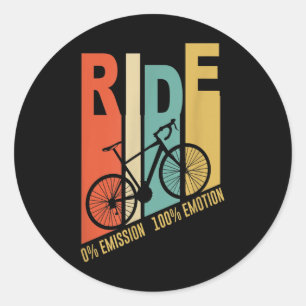 Grappige Fietser Gift Milieubescherming Ronde Sticker