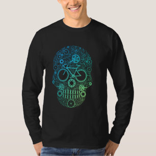 Grappige Fietsliefhebber Fietser Sugar Skull Sp T-shirt