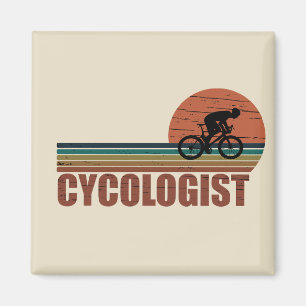 Grappige fietspensioen - Vintage Cycologist Magneet