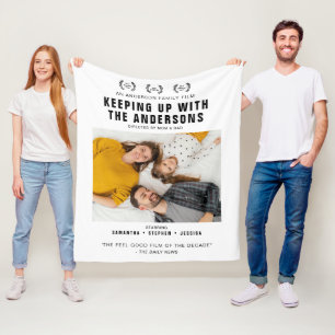 Grappige filmstijlposter foto filmavond fleece deken