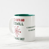 Grappige Finance kerst Mok (Voorkant links)