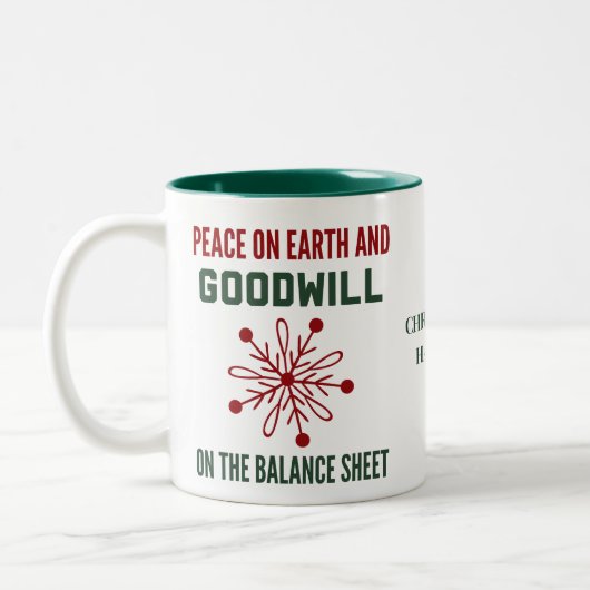 Grappige Finance kerst Mok (Links)