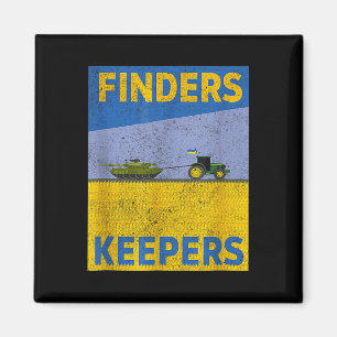 Grappige Finders Keepers Oekraïense Vlag Power Ste Magneet