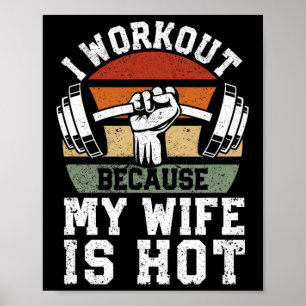 Grappige Fitness Gym Liefhebber Ik Train Omdat Mij Poster