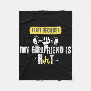 Grappige Fitness Gym Rat Ik Til Omdat Mijn Vriendi Fleece Deken