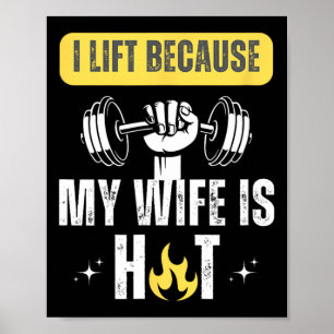 Grappige Fitness Gym Rat Ik Til Omdat Mijn Vrouw G Poster