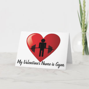 Grappige Fitness Gym Valentijn Feestdagen Kaart