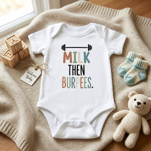 Grappige Fitness Melk Dan Burpees Workout Romper