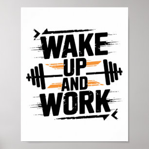 Grappige fitness sport bodybuilding sports gewicht poster
