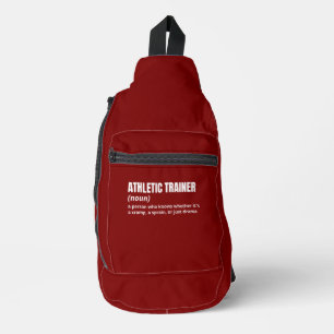Grappige fitness trainer definitie sling bag