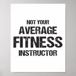 Grappige fitnessinstructeur workout fitness cadeau poster