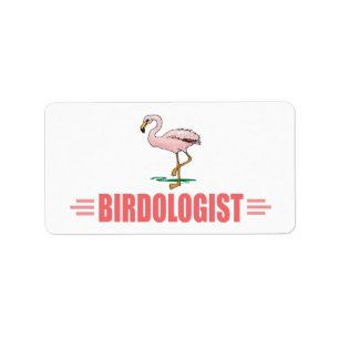 Grappige Flamingo Etiket