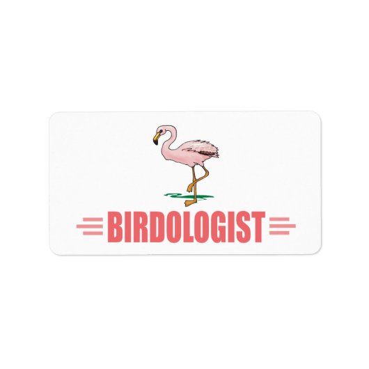 Grappige Flamingo Etiket (Voorkant)