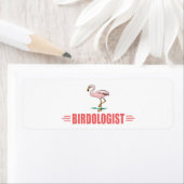 Grappige Flamingo Etiket (Insitu)