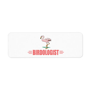 Grappige Flamingo Etiket