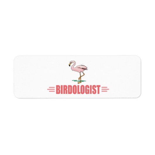 Grappige Flamingo Etiket (Voorkant)