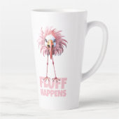 Grappige flamingo fluff gebeurt latte mok (Rechts)
