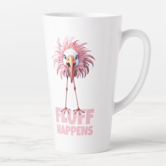 Grappige flamingo fluff gebeurt latte mok (Rechts)