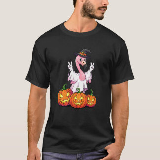 Grappige Flamingo Geest Pompoen Boe Halloween Kind T-shirt