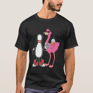 Grappige Flamingo Kegel Bowling Bal Bowler T-Shirt
