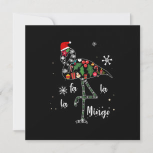 Grappige Flamingo Kerstmis Xmas Kaart