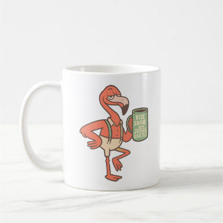 Grappige Flamingo Koffie Quote Kunst Koffiemok
