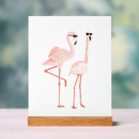 Grappige flamingo kunst