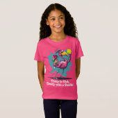 Grappige Flamingo Pickleball T-shirt (Voorkant volledig)