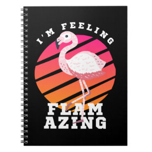 Grappige Flamingo Woordgrap Voelend Vlammend Notitieboek