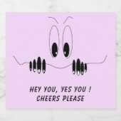 Grappige flesetiketten Curiosity Eyes - aangepaste Bier Etiket (Enkel label)