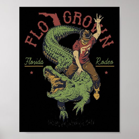 Grappige Flo Grown Florida Rodeo Poster (Voorkant)