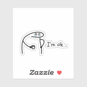 Grappige Flork Meme Die-Cut Sticker - Op Maat Gete
